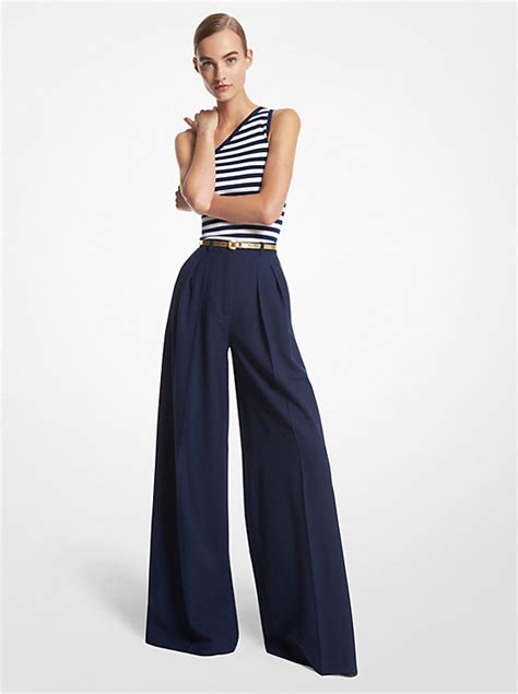 michael kors palazzo pants|Tissue Wool Gabardine Palazzo Pants .